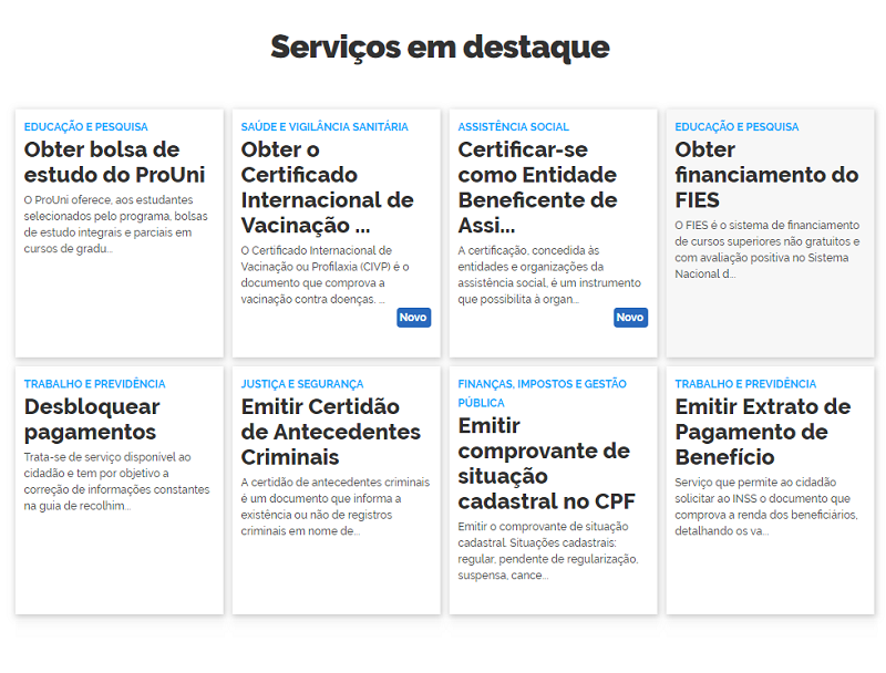 portal de serviços governo federal